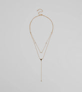 Highly Favored Triangle Rhinestone Lariat Necklace