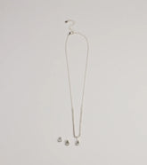 Chic Delicate Rhinestone Necklace And Earrings Set