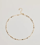 Effortless Twist Metal Collar Necklace