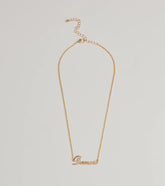 Demure Script Dainty Chain Necklace